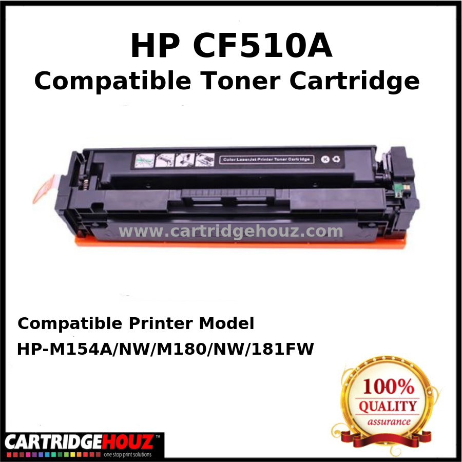 BLACK CF510A 204A Compatible Toner Cartridge For HP Color LaserJet Pro M154 / M154a / M154nw 